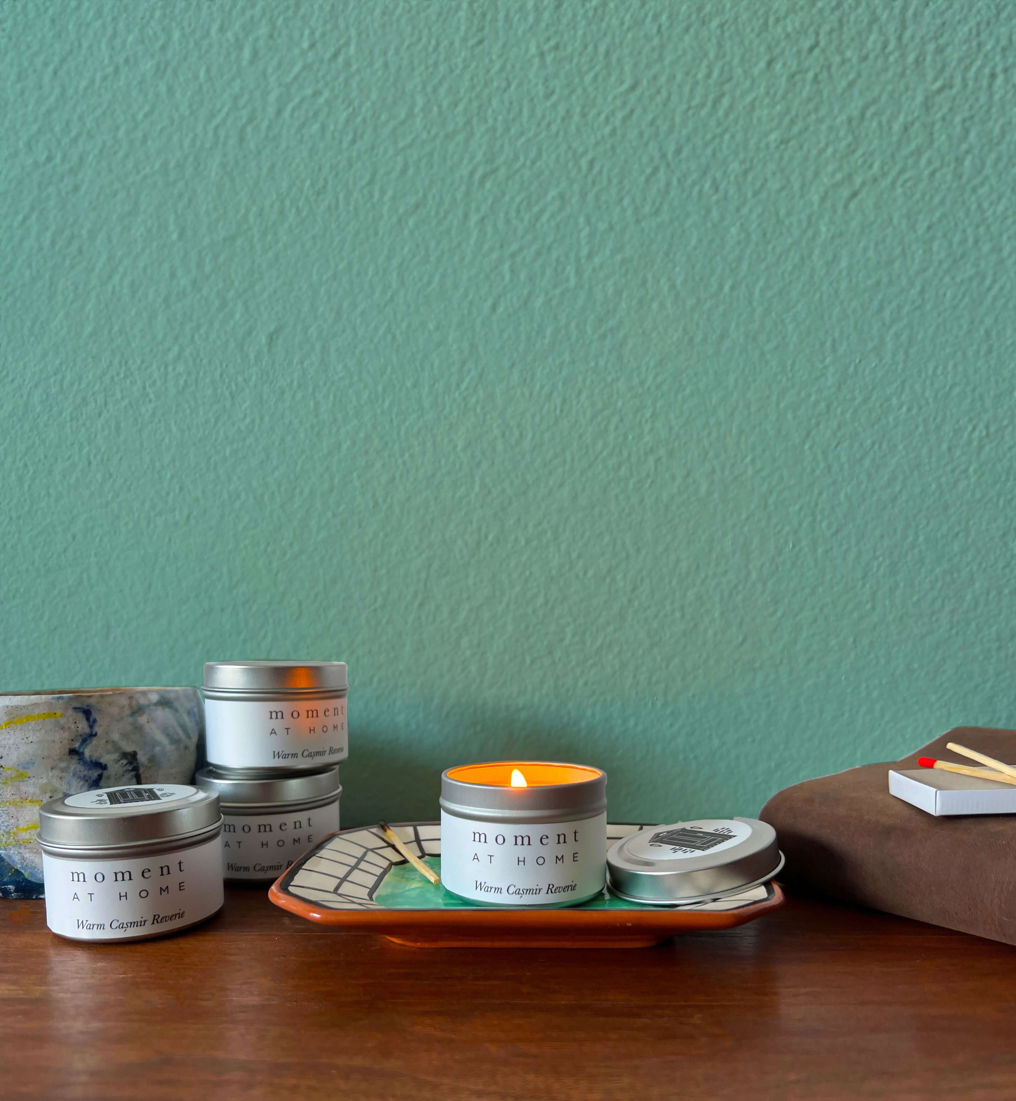 Moment At Home scented travel candles.