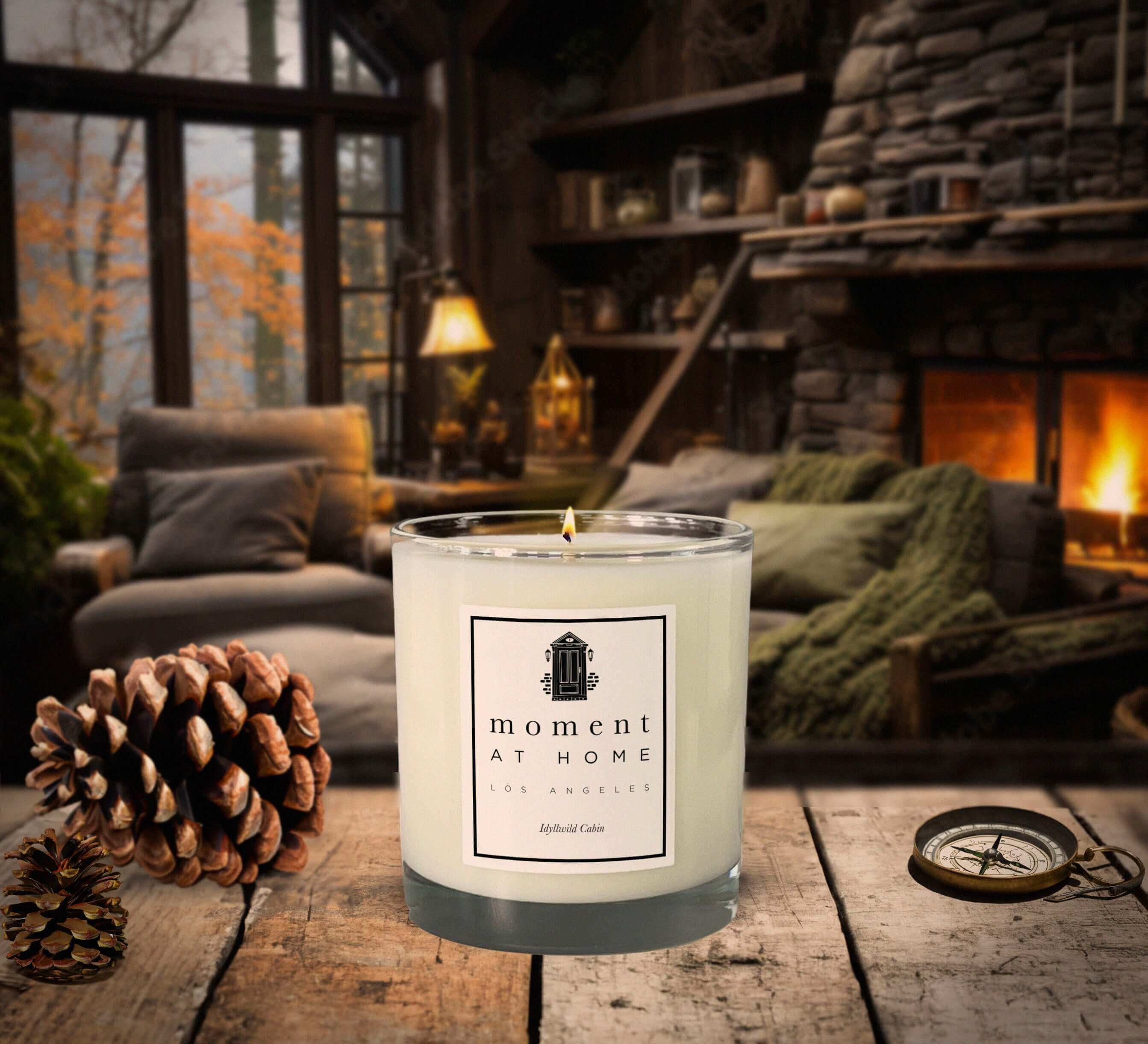 Cabin scented candle. 